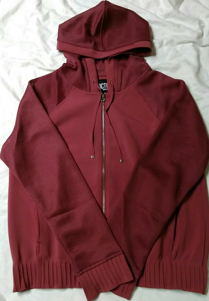 NWOT Victoria's Secret Scuba & Mesh Zip Hoodie
